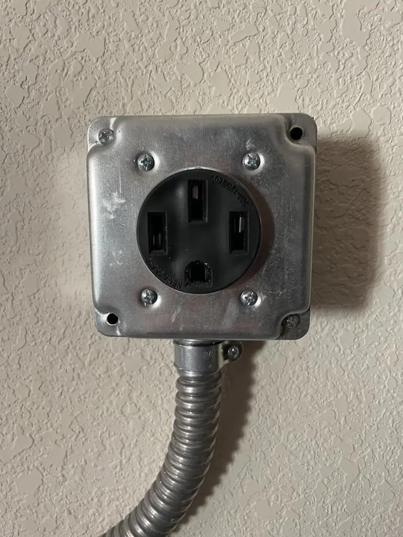 NEMA 14-50 outlet installed for Electrical Panel Upgrade in Calimesa