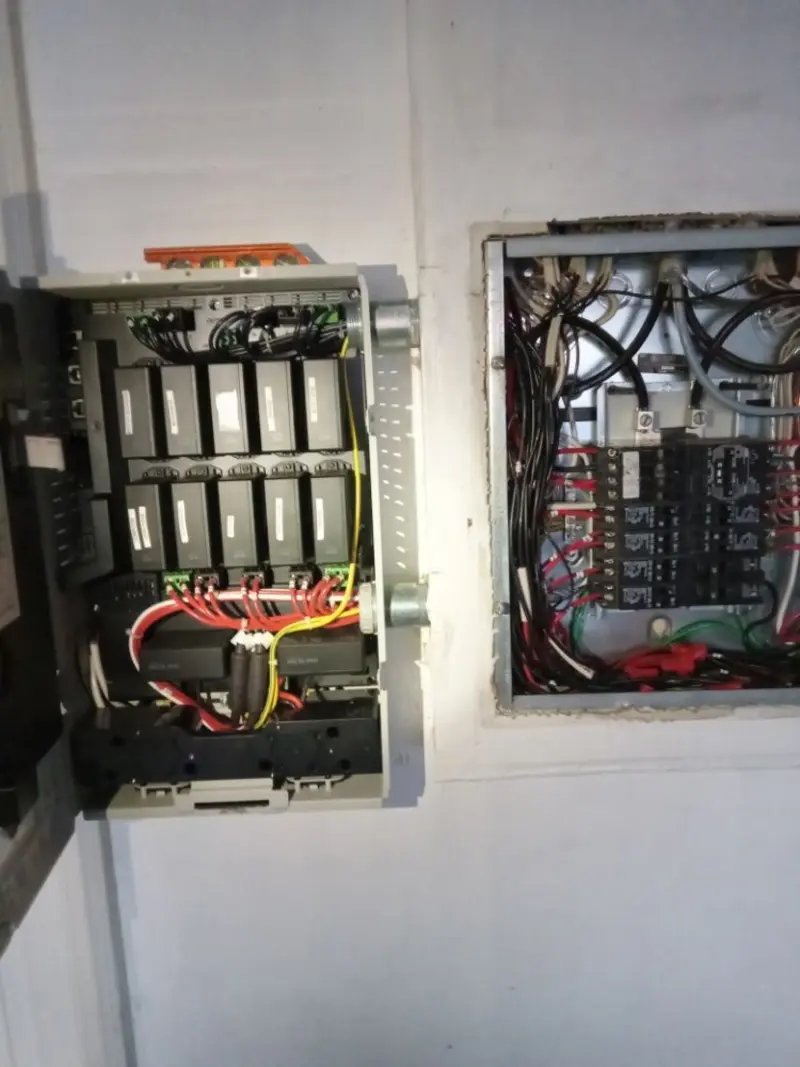 Electrical panel upgrade completed for Security Camera Wiring in Calimesa